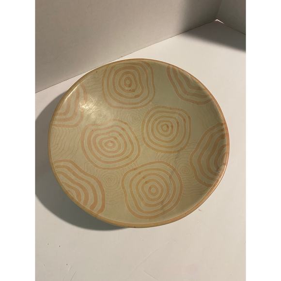 Decorative 10" Pink Stone Bowl made in Kenya, Great for Boho style - Picture 1 of 4